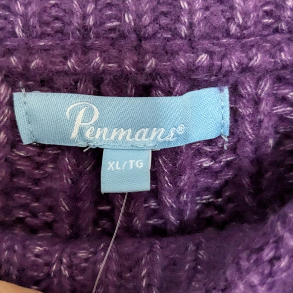 Penmans: Women's Purple knit long sleeves Sweater size XL - Picture 3 of 6